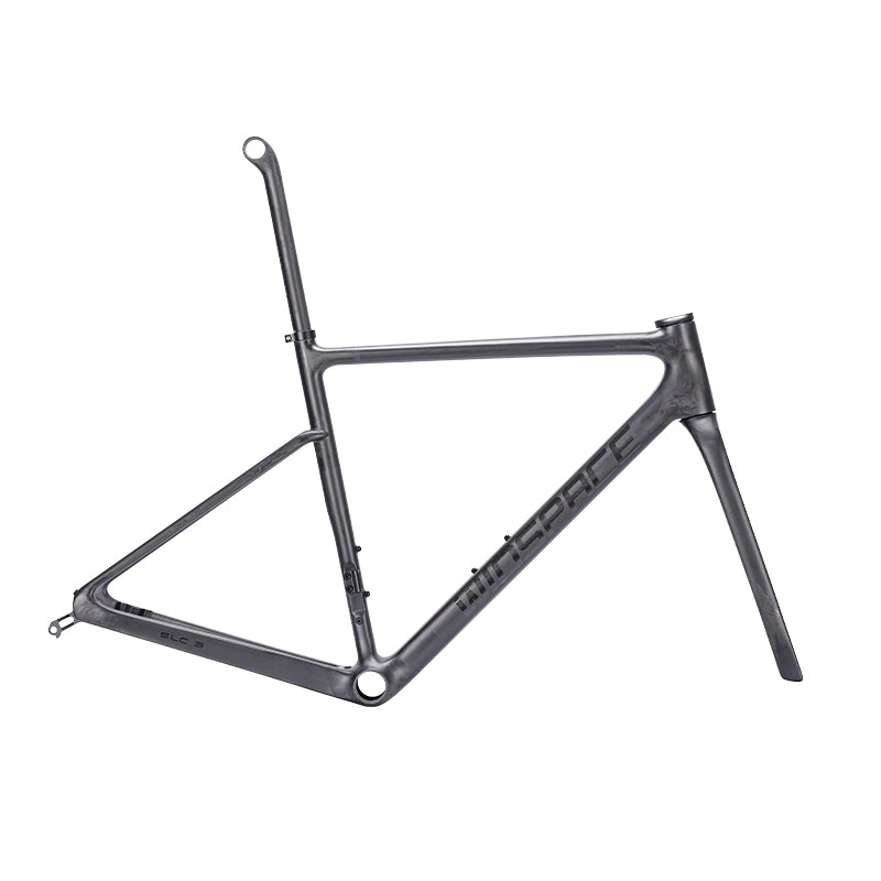 WINSPACE SLC3.0 carbon fiber bicycle frame, dark grey matte finish, aerodynamic road/TT design.