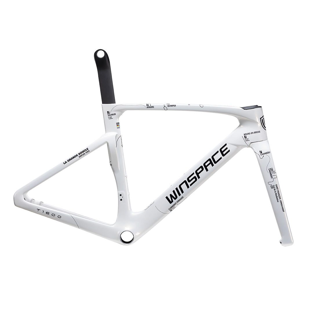 Cadre de vélo de course personnalisé en carbone Toray T1100 Cadre de vélo de course personnalisé en carbone Toray T1100