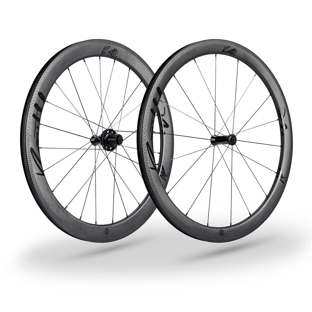 Lún Routte carbon wheelset, matte, 46mm front/54mm rear aero, disc brake, 21mm inner width.