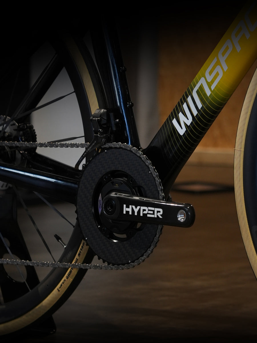 HYPER crankset installed on a Winspace race bike