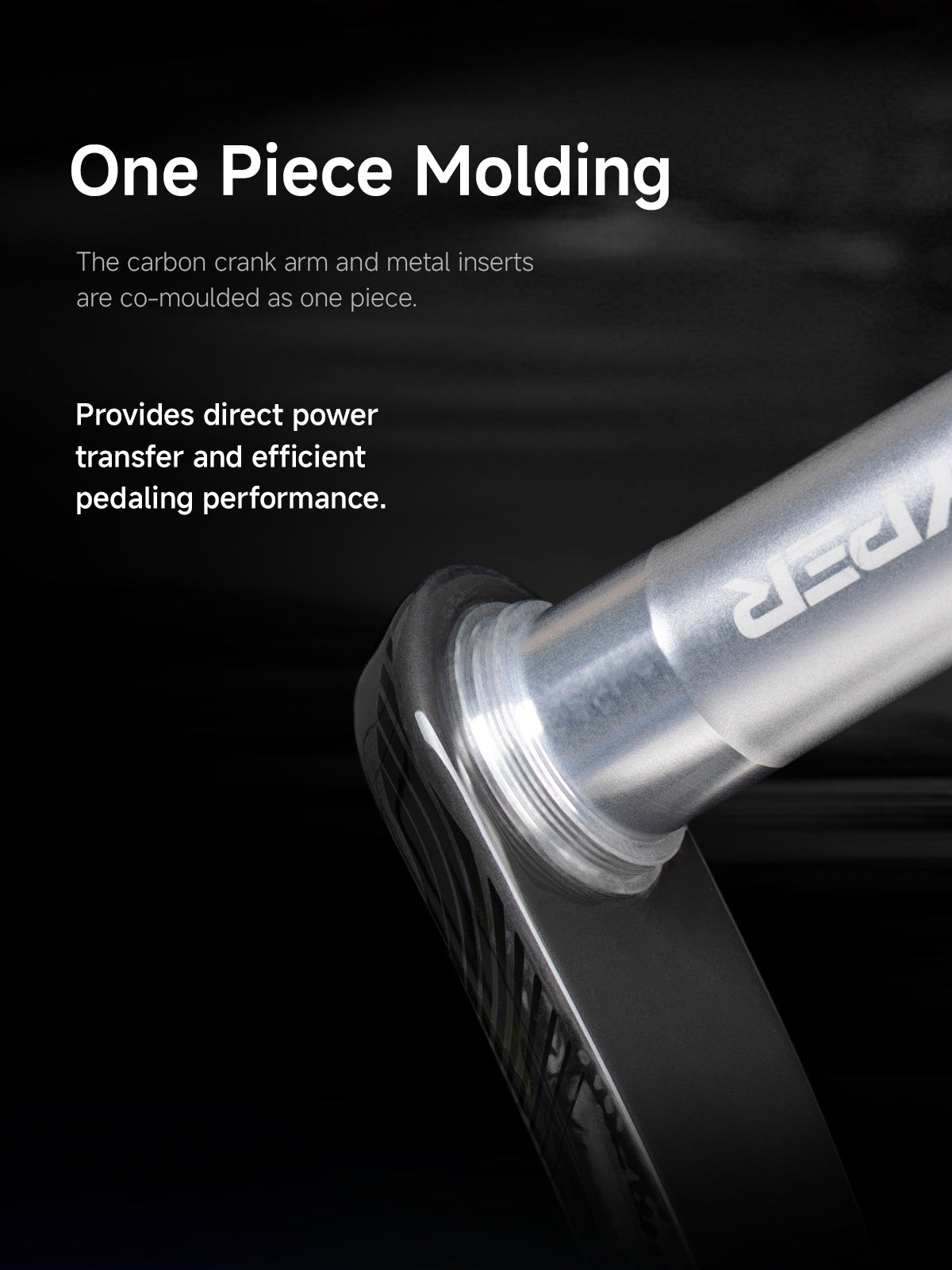 HYPER one-piece carbon crank molding detail