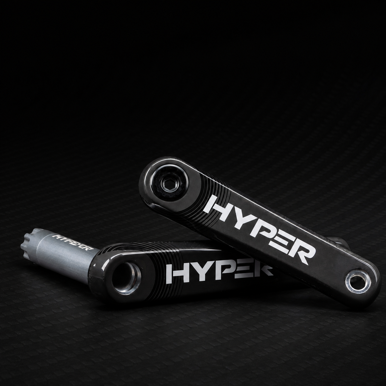 HYPER Carbon Crankset dark premium banner — mobile